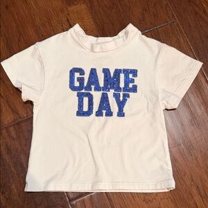 Azarhia blue and white “game day” T-Shirt
